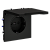 Розетка встраиваемая с крышкой VOLTUM S70 VLS040308, черный матовый