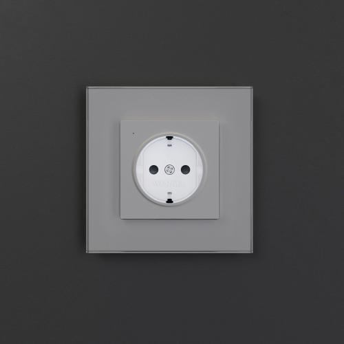 Фото Розетка с белой подсветкой Werkel W1171461 белый матовый