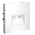 Розетка ТВ+Ethernet RJ-45 кат.6 Voltum S70 VLS060702, белый матовый