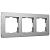Рамка из металла на 3 поста Werkel Platinum W0032606 алюминий