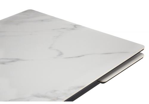 Фото Керамический стол Notta Мэриан 140(200) snow alpin white / черный