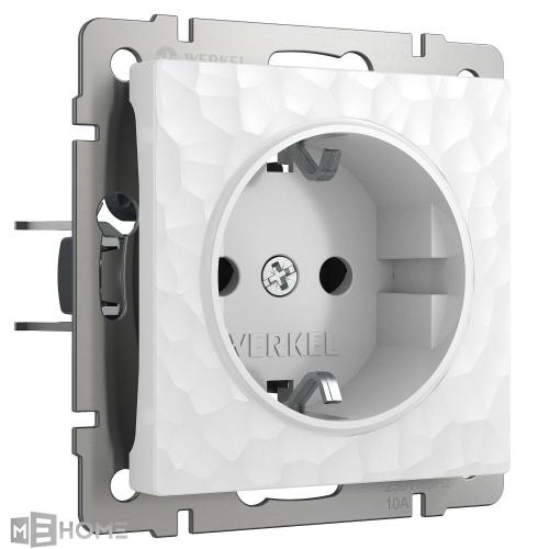 Фото Розетка с заземлением и шторками Werkel Hammer W1271101 белый