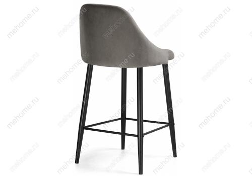 Фото Барный стул Woodville Джама темно-серый / черный матовый