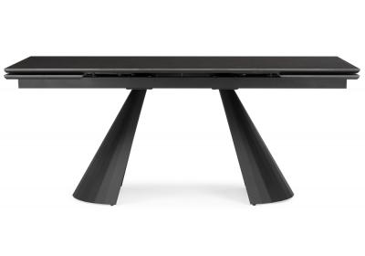 Фото Керамический стол Woodville Шелтон 180(260) massa ink gray / черный