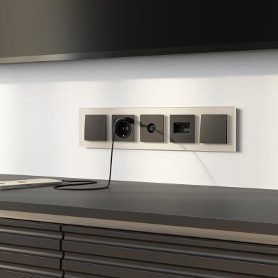 Фото Рамка из стекла на 5 постов Werkel Senso W0053111 шампань soft-touch