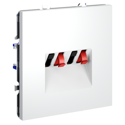 Фото Розетка акустическая Voltum S70 4-местная, белый матовый, VLS060302