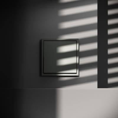 Фото Проходной переключатель одноклавишный Voltum S70, титан, VLS010306