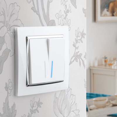 Фото Рамка из поликарбоната на 1 пост Werkel Snabb W0011901 белый/хром