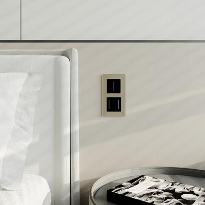 Фото Сенсорный выключатель двухклавишный с подсветкой Werkel W4522008 черный