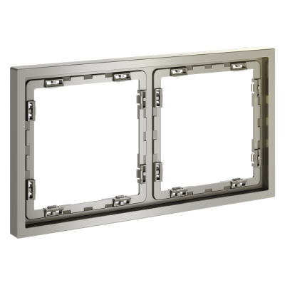 Фото Рамка пластиковая на 2 поста Voltum S70, шелк, VLS100204