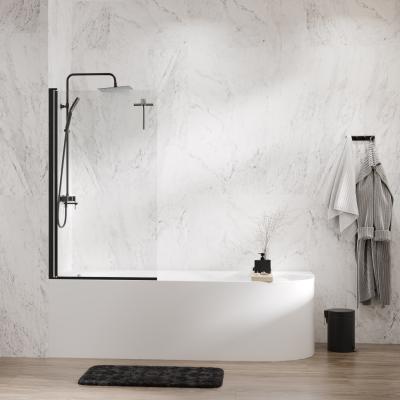Фото WasserKraft Berkel 48P01-80BLACK стеклянная шторка на ванну