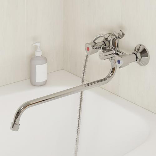 Фото Смеситель для ванны и душа с длинным изливом Milardo Tring TRISB02M10