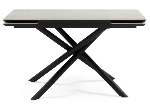 Фото Керамический стол Notta Мэриан 120(180) carmen light grey / черный