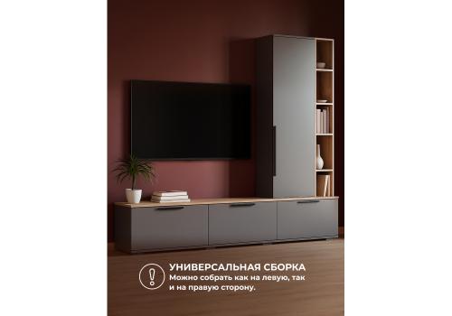 Фото ТВ-тумба Woodville Филеста графит / дуб вотан