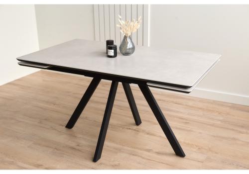 Фото Керамический стол Notta Вилли 140(200) carmen light grey / черный