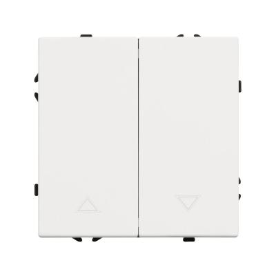 Фото Двухклавишный выключатель без фиксации Arlight Nobe 054241 белый