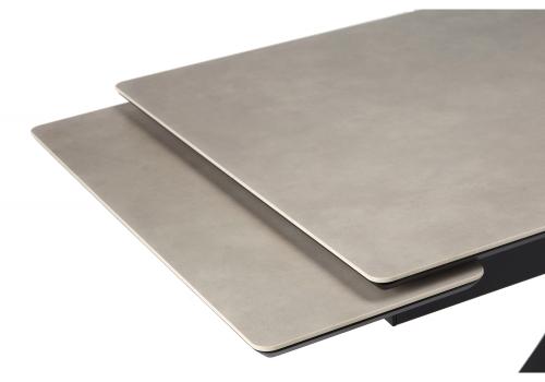 Фото Керамический стол Notta Старлайт 140(200) carmen light grey / черный