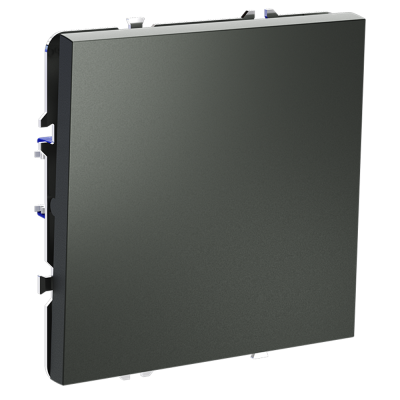 Фото Выключатель с самовозвратом одноклавишный Voltum S70, титан, VLS010606