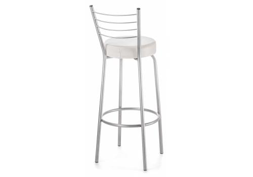 Фото Барный стул Woodville Kuroda белый полимер / светлый мусс