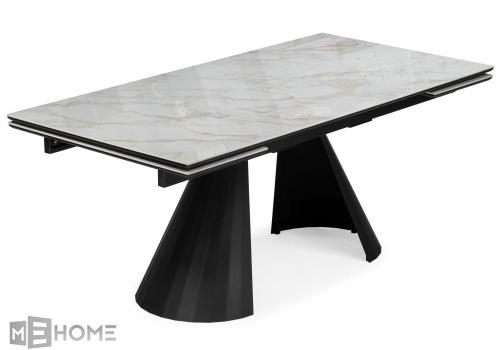 Фото Керамический стол Woodville Шелтон 180(260) carla larkin / черный