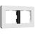 Рамка из поликарбоната на 2 поста Split Werkel W0023068 белый/черный, soft-touch