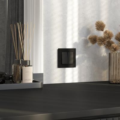 Фото Рамка из стекла на 1 пост Werkel Senso W0013108 черный soft-touch