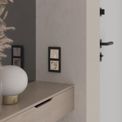 Фото Выключатель двухклавишный с подсветкой Werkel W1120143 айвори акрил