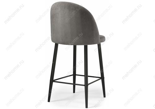 Фото Барный стул Woodville Амизуре темно-серый / черный матовый
