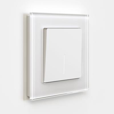 Фото Выключатель одноклавишный с подсветкой Werkel W1110161 белый матовый