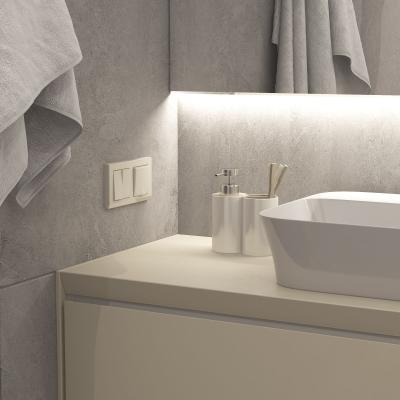 Фото Рамка из поликарбоната на 2 поста Werkel Stark W0021803 слоновая кость