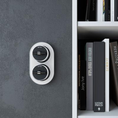 Фото Выключатель на 4 положения двухклавишный Werkel Vintage W5822051 черный матовый/хром