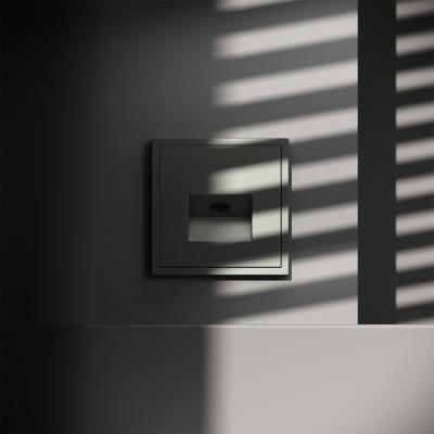 Фото Розетка компьютерная RJ45 кат.6 встраиваемая Voltum S70, титан, VLS060106