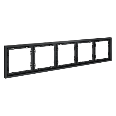 Фото Рамка пластиковая на 5 постов Voltum S70, графит, VLS100507