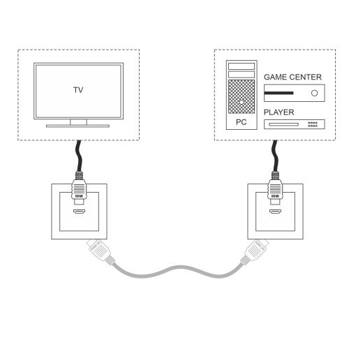 Фото Розетка HDMI Werkel WL06-60-11 серебряный