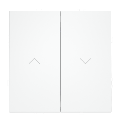 Фото Выключатель встраиваемый для жалюзи Voltum S70 VLS020702, белый матовый