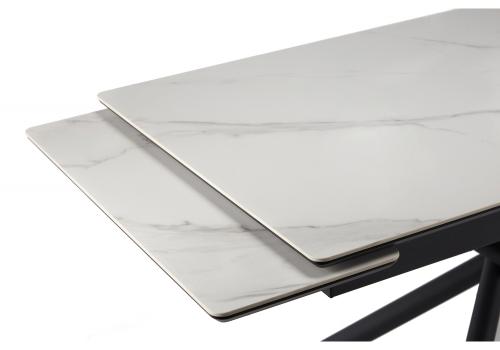 Фото Керамический стол Notta Мэриан 140(200) snow alpin white / черный