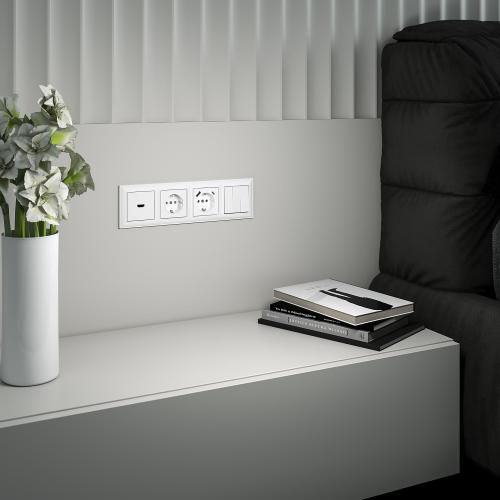 Фото Розетка USB тип A+C Werkel W1171701 белый