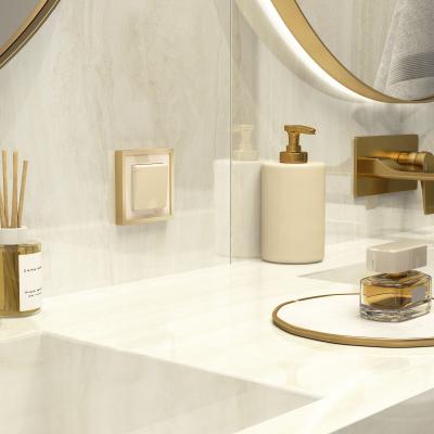 Фото Рамка из металла на 1 пост Werkel Baguette W0012851 айвори/латунь