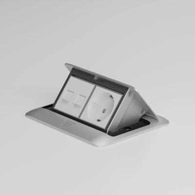 Фото Выдвижной блок лючок на 4 модуля Werkel W8074065 серебряный