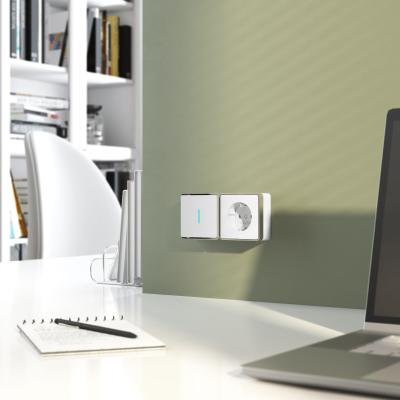 Фото Выключатель накладной с подсветкой Werkel Gallant W5010101 белый