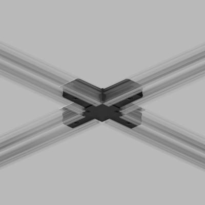 Фото X-коннектор для шинопровода Denkirs DK Track Black TR1104-BK