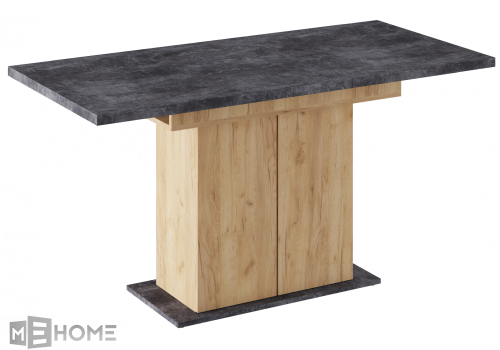 Фото Стол деревянный Woodville Carla крафт золотой / цемент темный