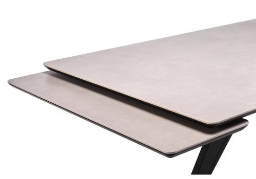 Фото Керамический стол Notta Вилли 140(200) carmen light grey / черный