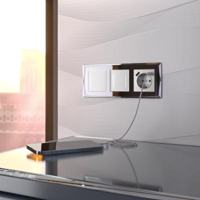 Фото Умный сенсорный выключатель одноклавишный Werkel W4513001 белый