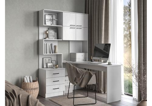 Фото Компьютерный стол Woodville Эльброни правый белый