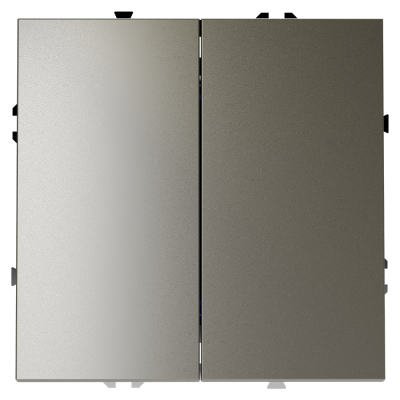 Фото Проходной переключатель двухклавишный Voltum S70, шелк, VLS020304