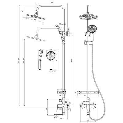 Фото Душевая система «Тропический дождь» Lemark Verba LM11462C