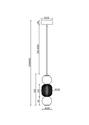 Фото Подвесной светильник Maytoni Drop MOD273PL-L16CH3K