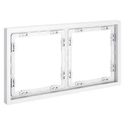 Фото Рамка пластиковая на 2 поста Voltum S70, белый матовый, VLS100202