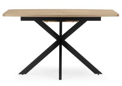 Фото Стол деревянный Woodville Индиана 130x80 дуб кунео / черный